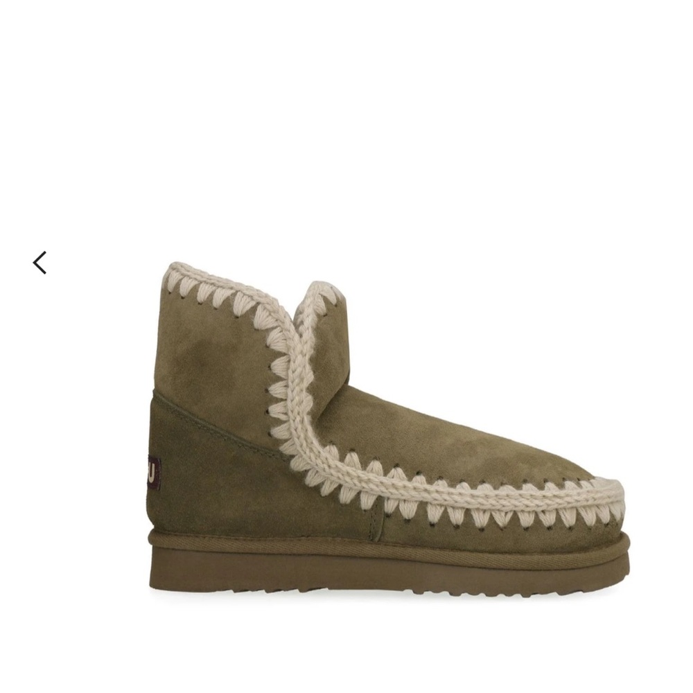 Mou Olive Green Slippers with Plush Lining and Sturdy Sole